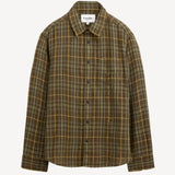 Crinkle Plaid Long Sleeve Shirt