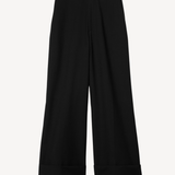 Mercer Turn Up Trousers in Black