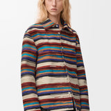 Striped Button Down Overshirt