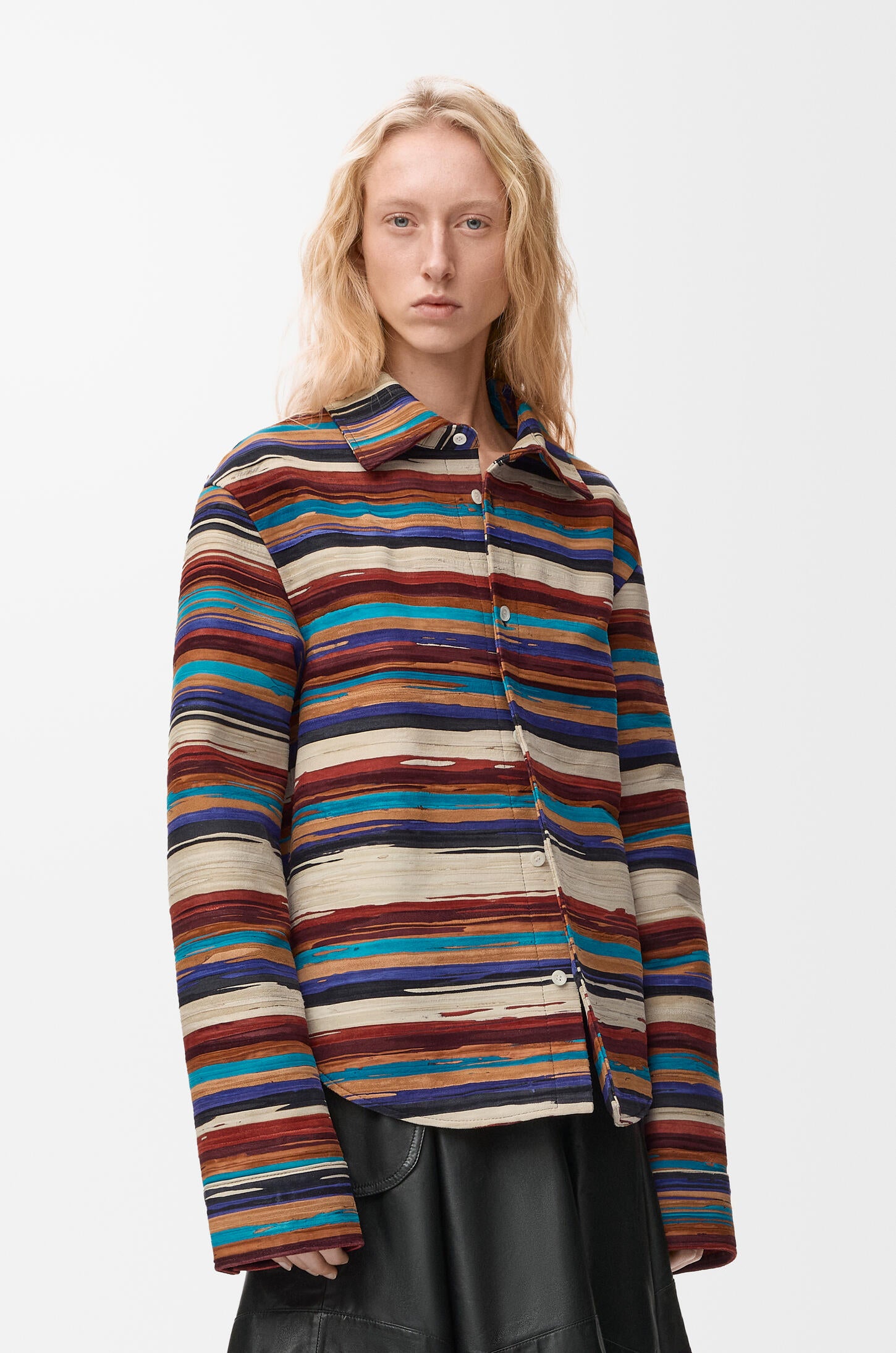 Striped Button Down Overshirt