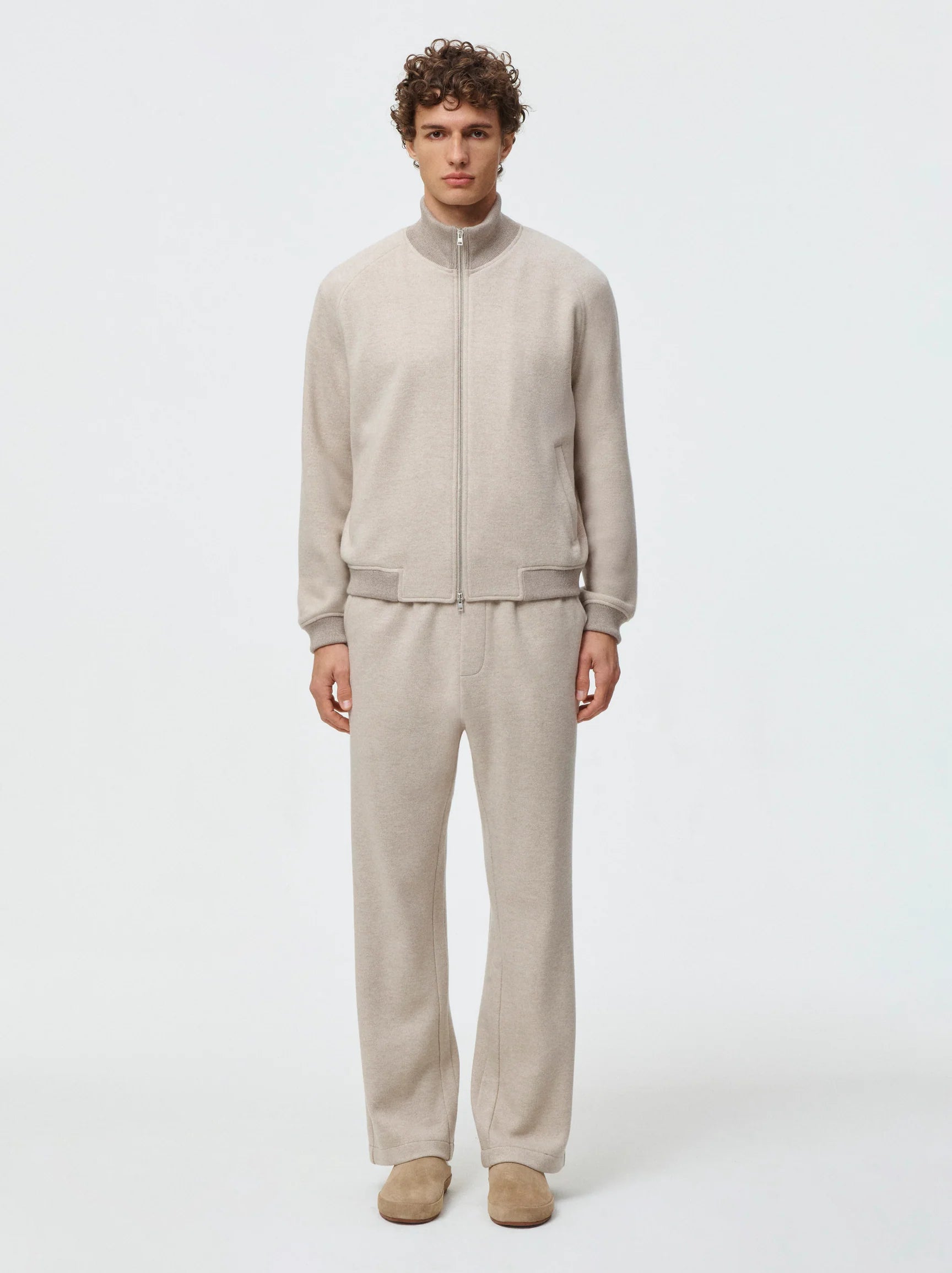 Cashmere Wool Straight Leg Trouser