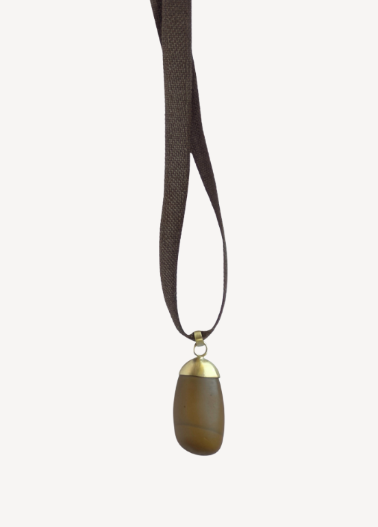 Caramel Drop Stone Pendant