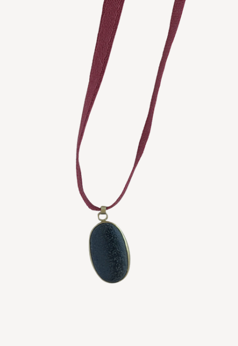 Coffee Bean Stone Pendant