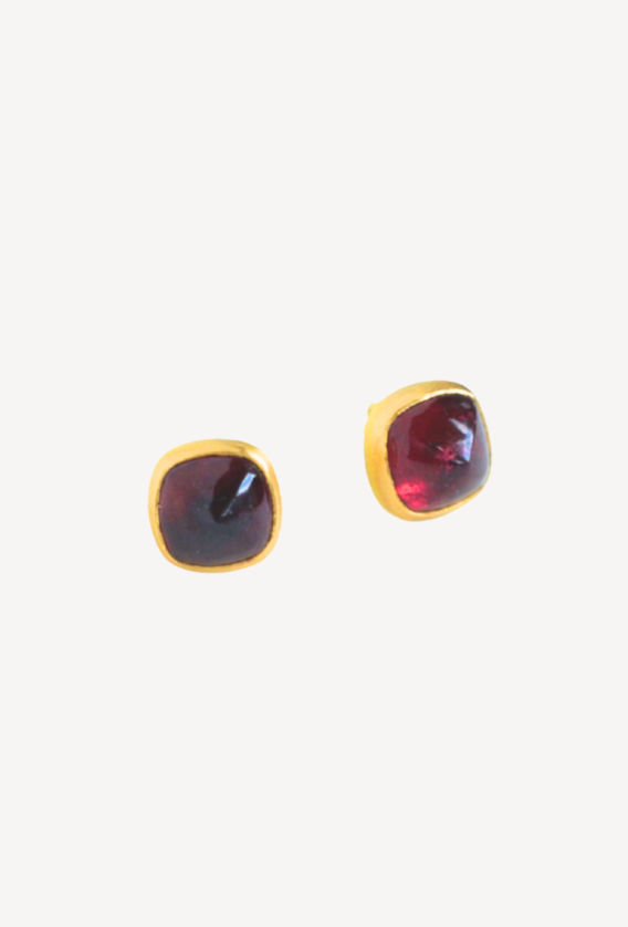 Pink Tourmaline Punky Stud Earrings