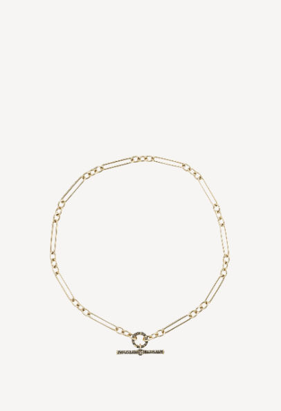 Cognac Diamond Pave T-Bar Pendant