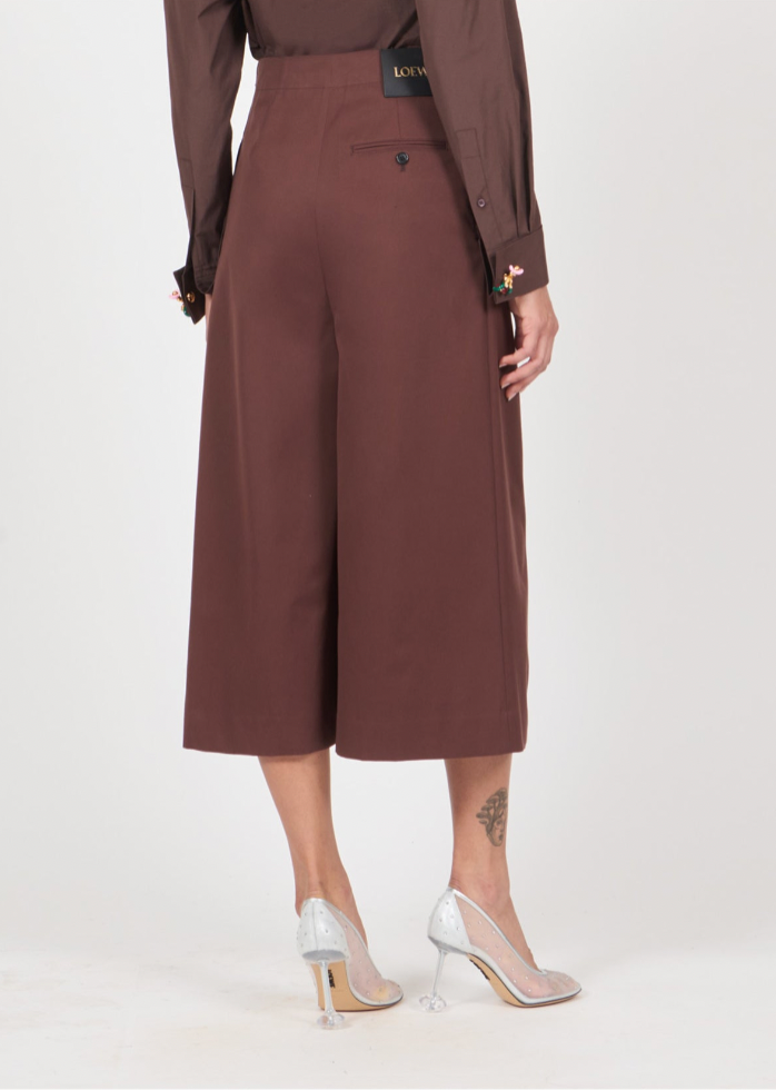 Cropped Belted Trousers