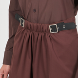 Cropped Belted Trousers