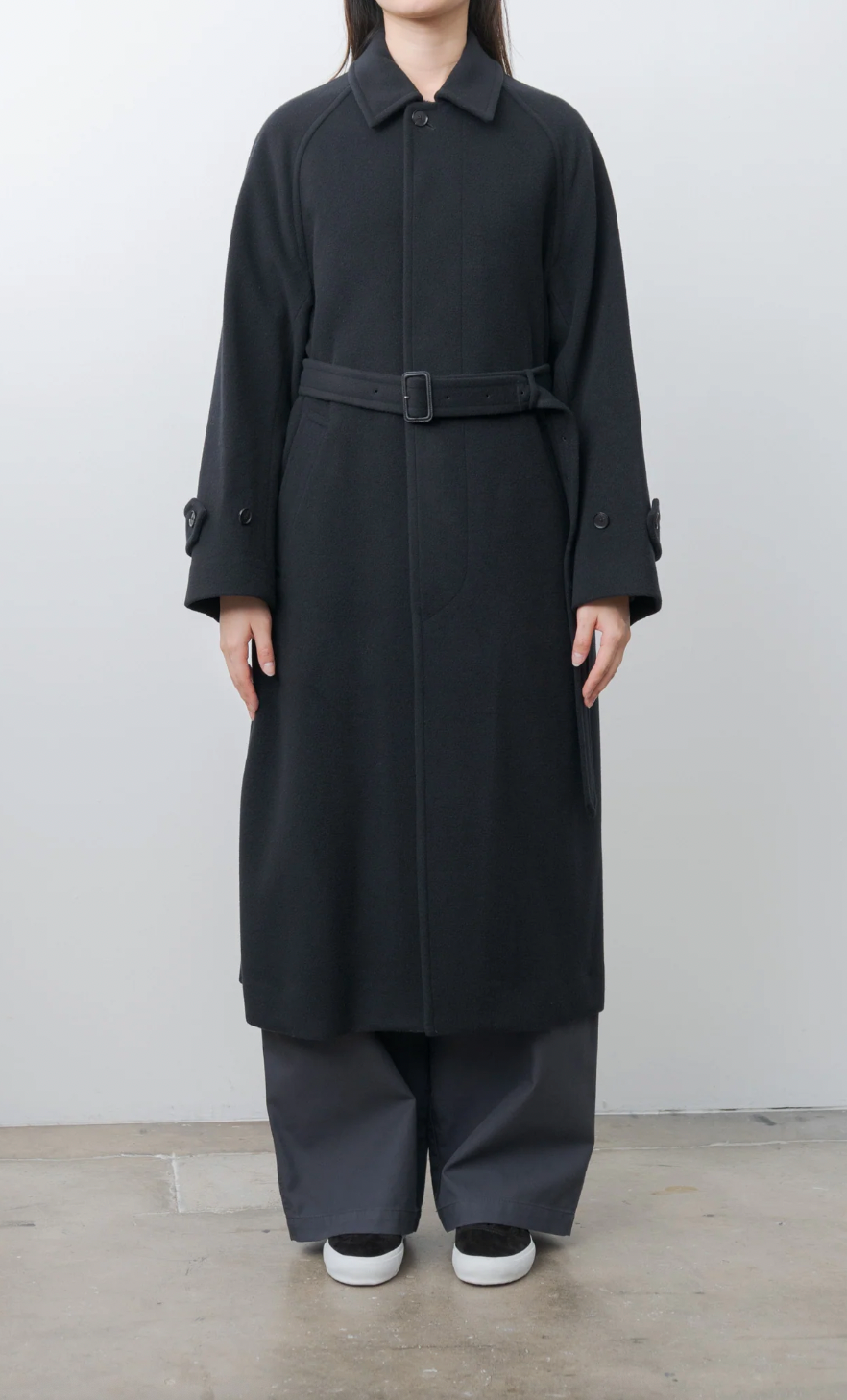 Super Fine Wool Mosser Soutien Collar Coat