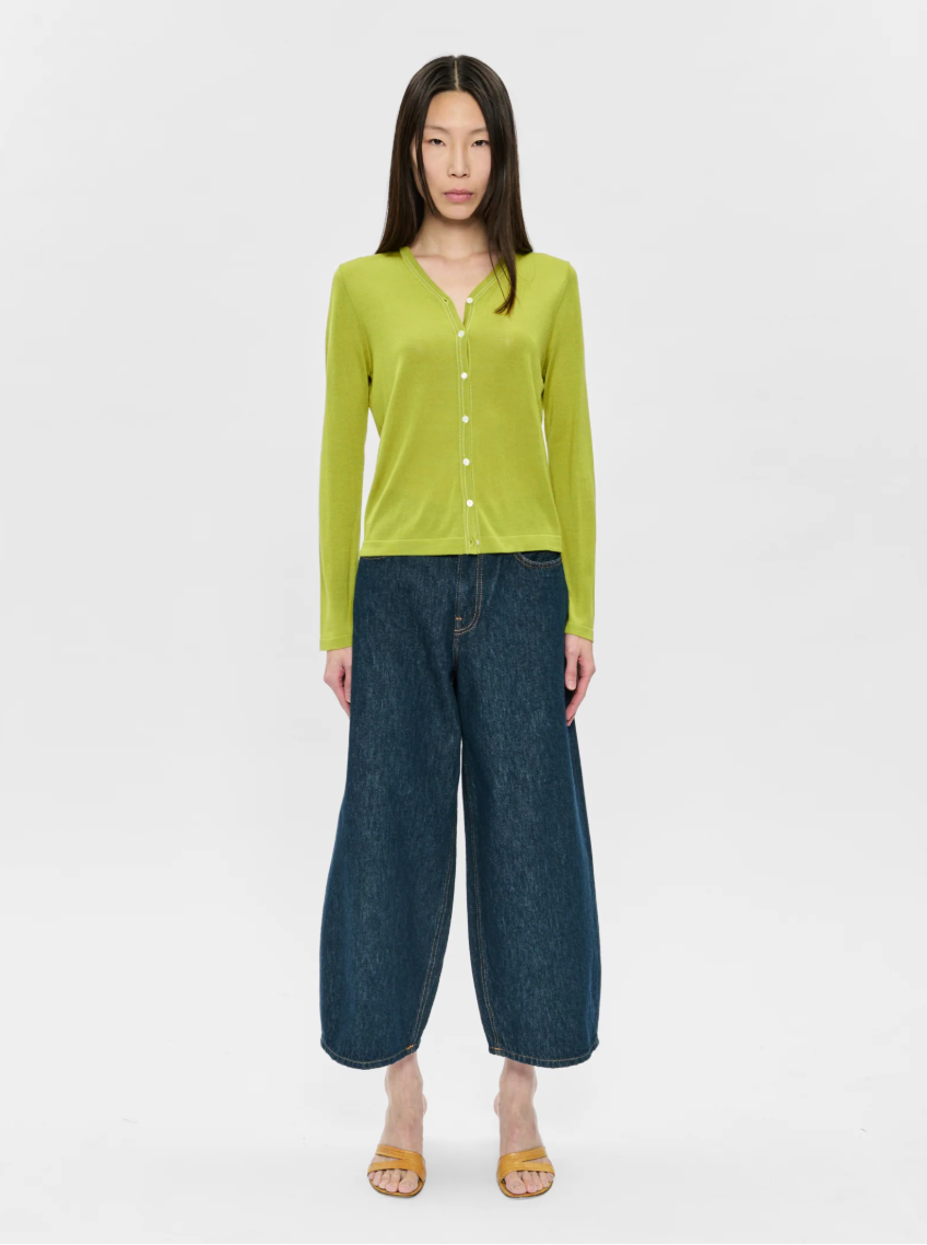 Contrast Stich Cardigan