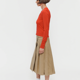 Pleated Wrap Skirt