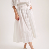 Kyria Skirt In Cotton Poplin in White