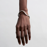 Thick Wave Bangle in Ss