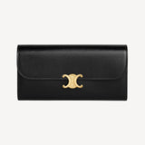 Large Flap Wallet in Black