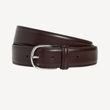 Smooth Leather Belt in Dark Brown
