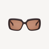 Françoise in Shiny Dark Brown / Bordeaux