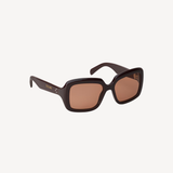 Françoise in Shiny Dark Brown / Bordeaux