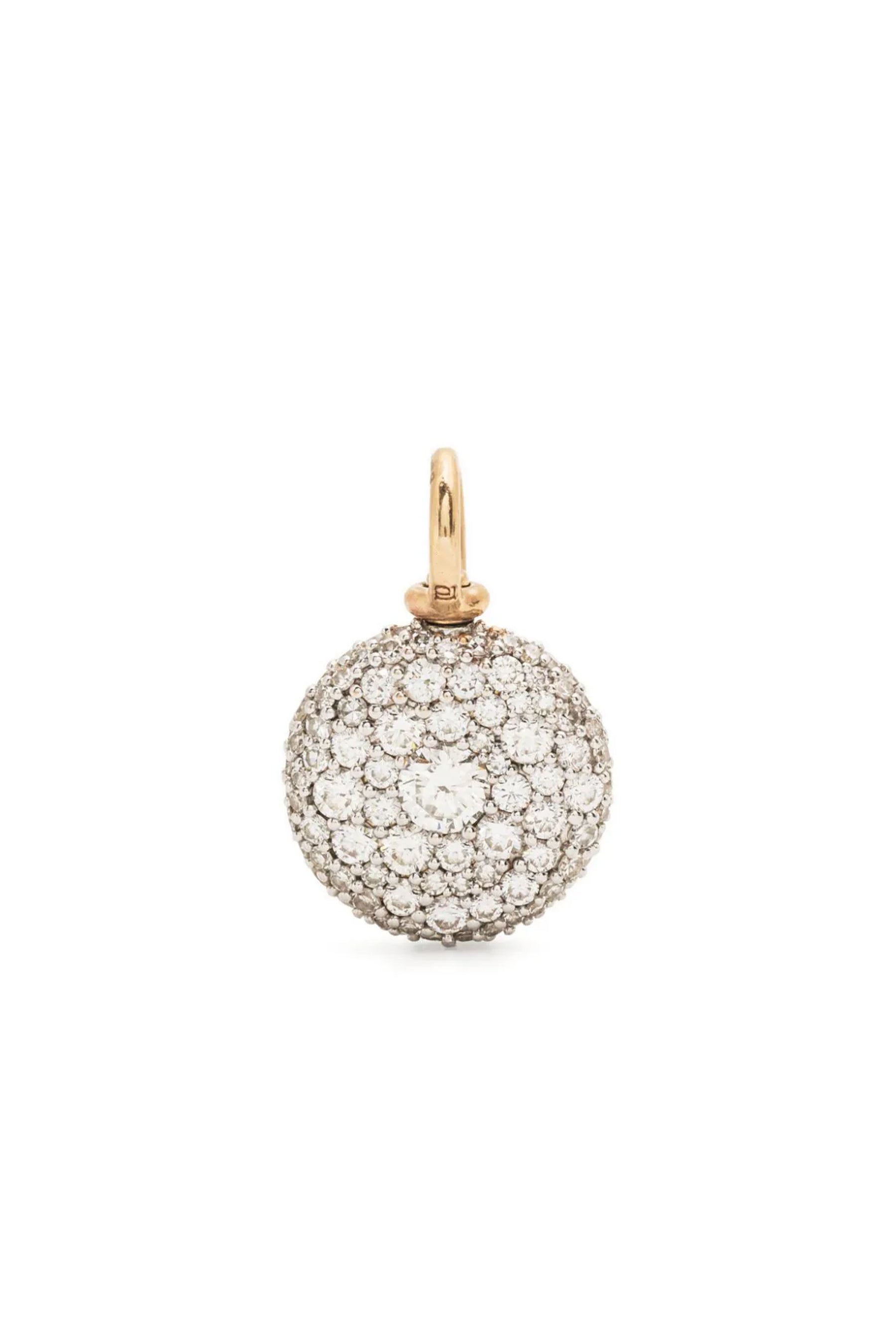 White Diamond Pavé Pocket Watch Pendant