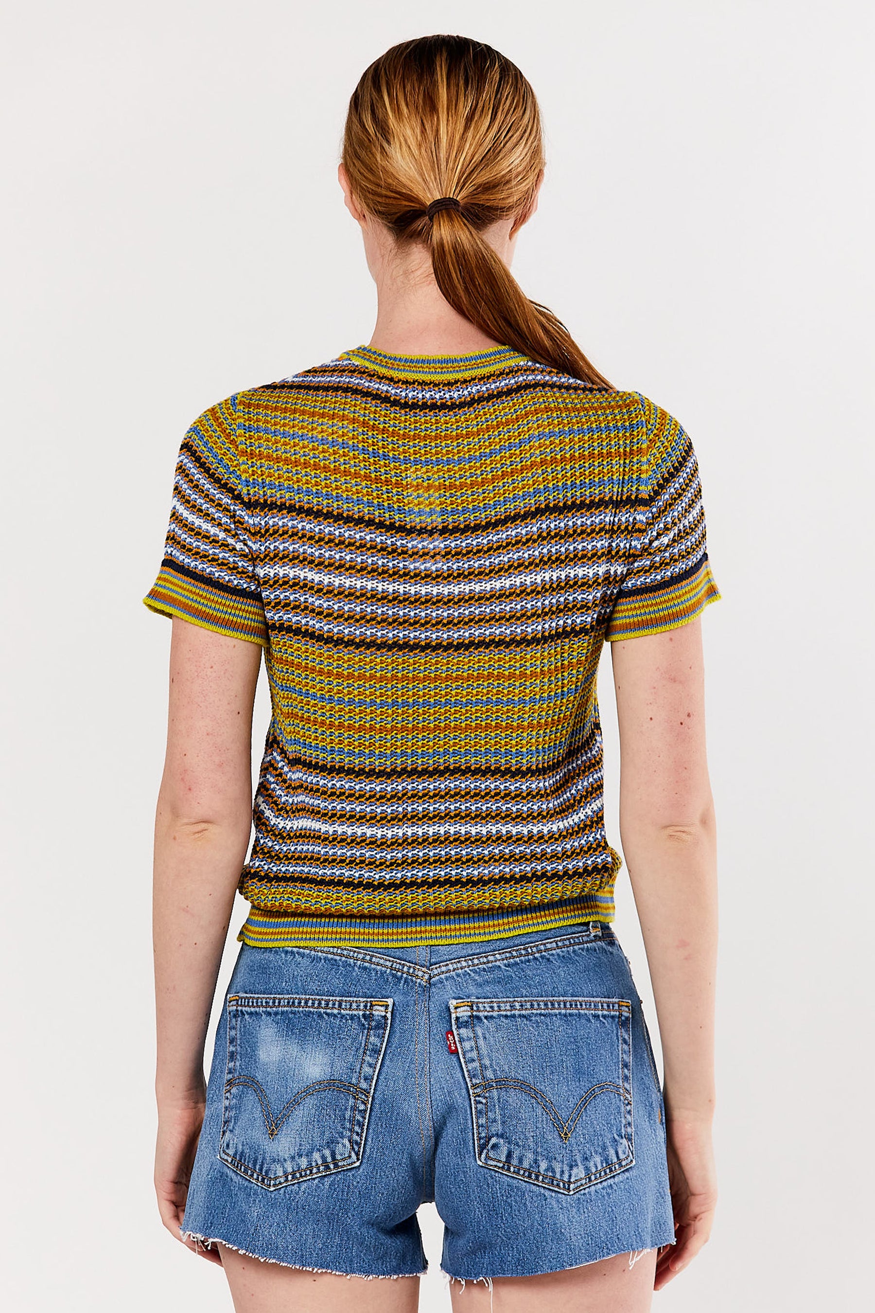 Multi Nova Net Stripe Top