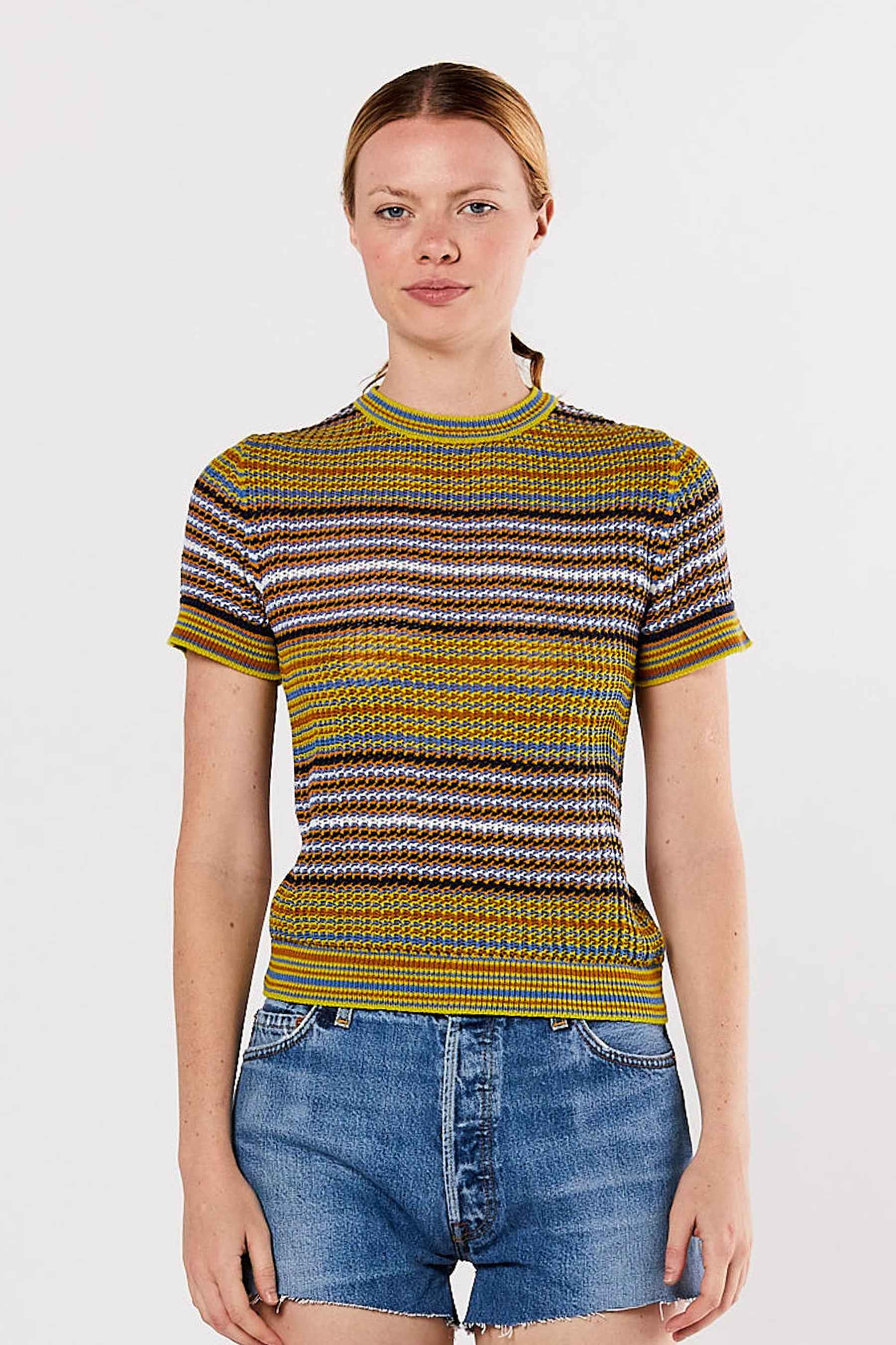 Multi Nova Net Stripe Top