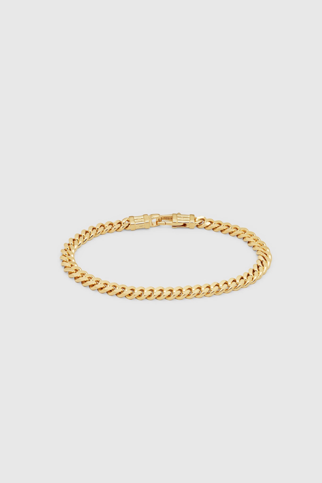 Gold Large Curb Bracelet