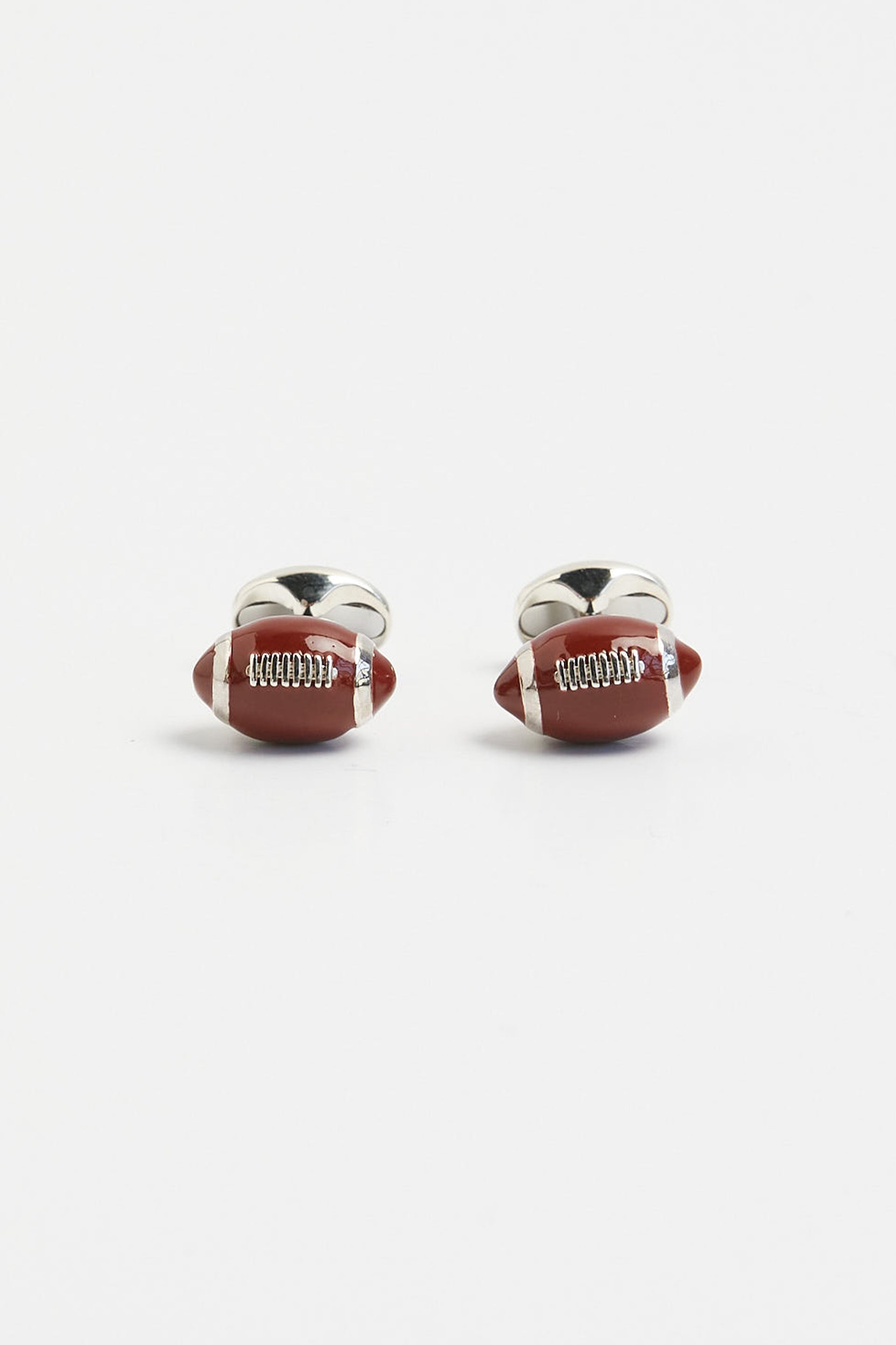 Deakin & Francis Sterling Silver Football Cuff Links, Men's