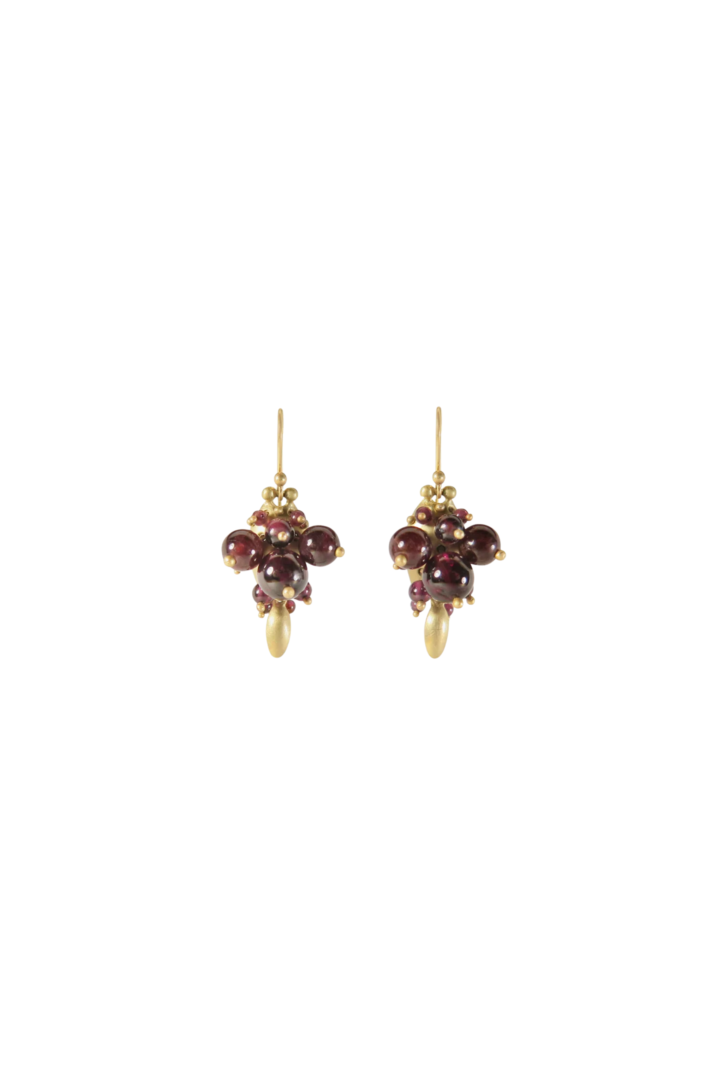 Garnet Bug Cluster Earrings