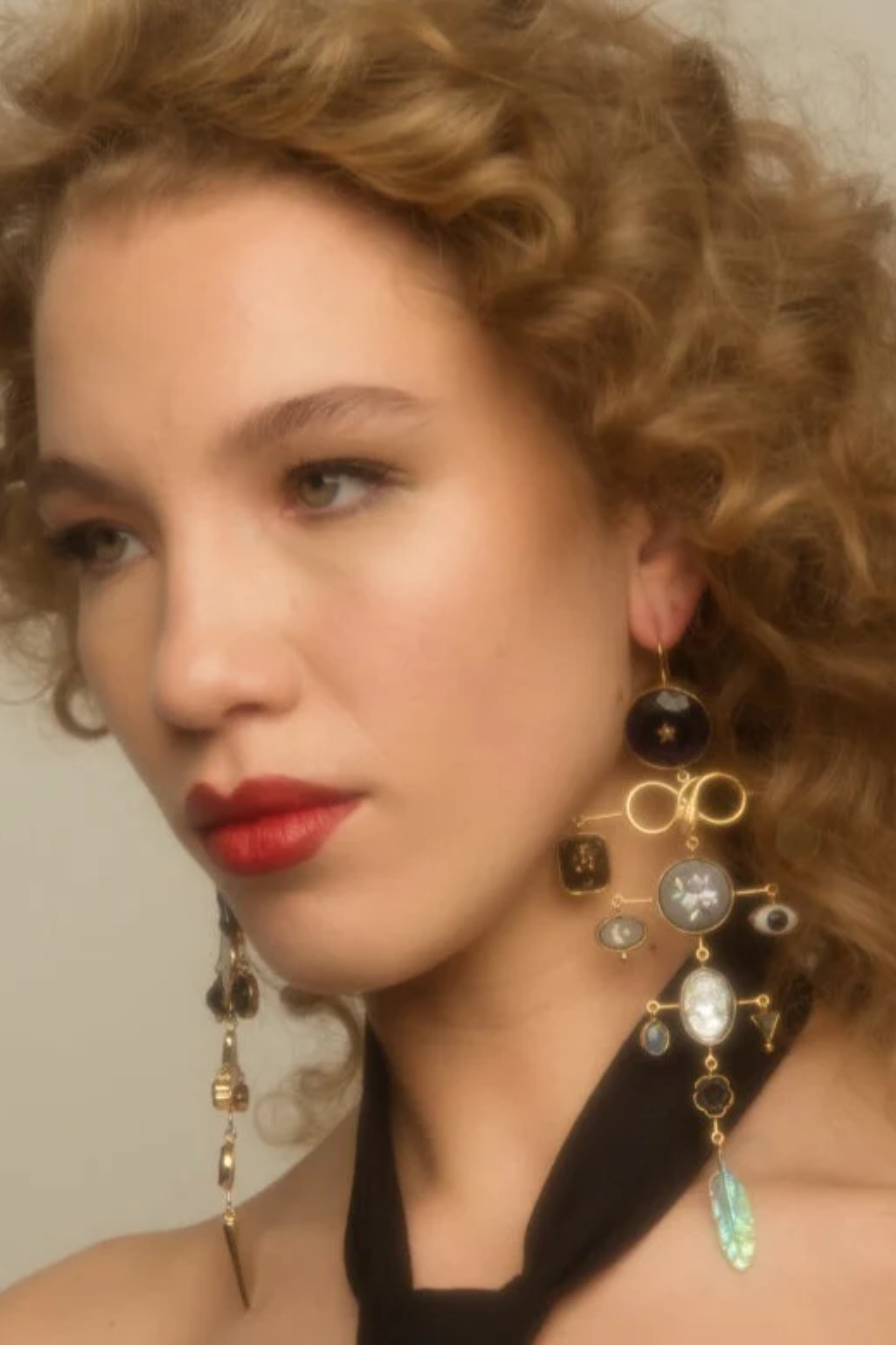 Serpent Multilayer Balance Drop Earrings