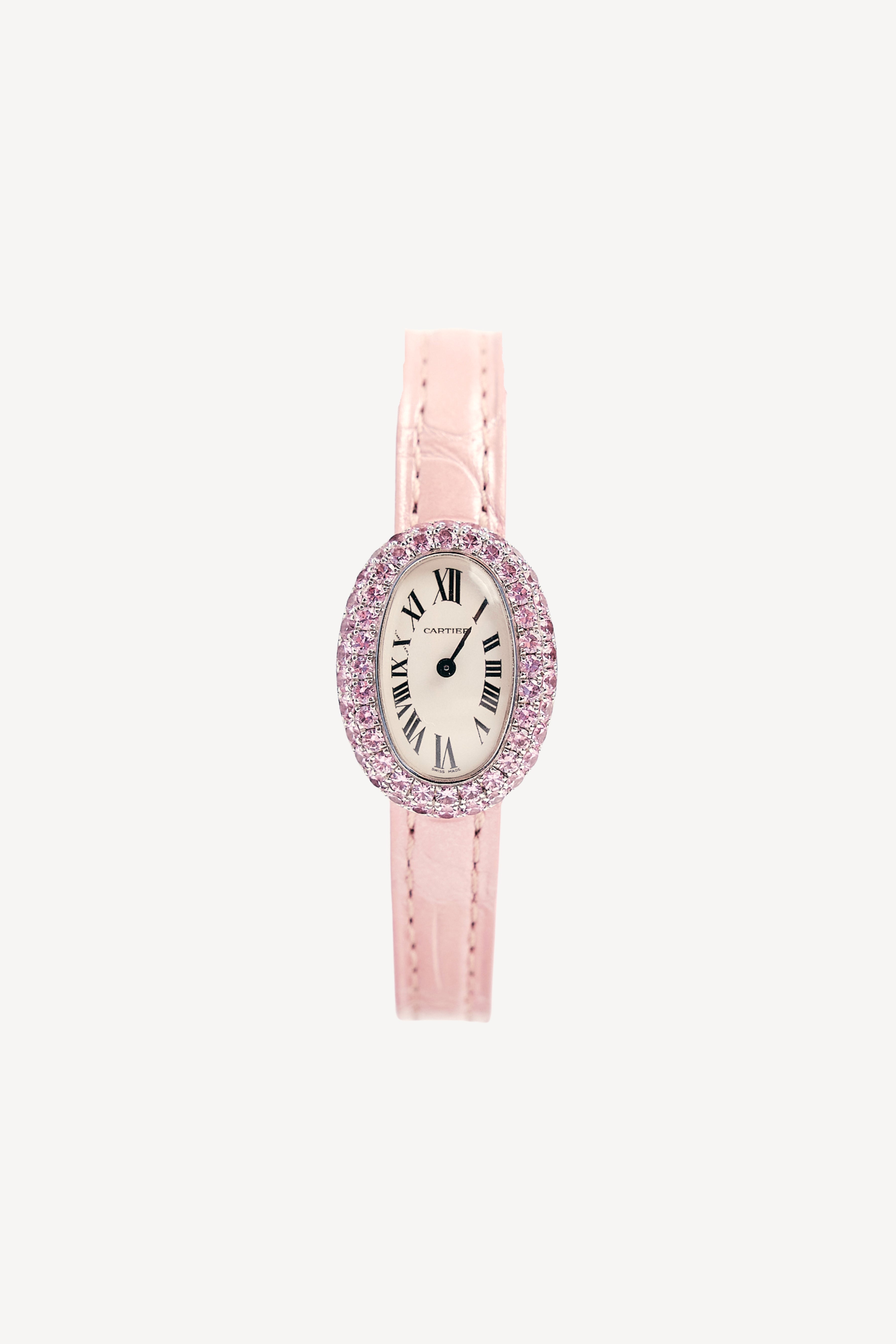 Cartier Baignoire Pink Sapphire Watch, 2000s