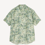 Printed Airy Silk Half-Sleeved Shirt