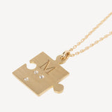 Mini Puzzle Charm "M" Necklace
