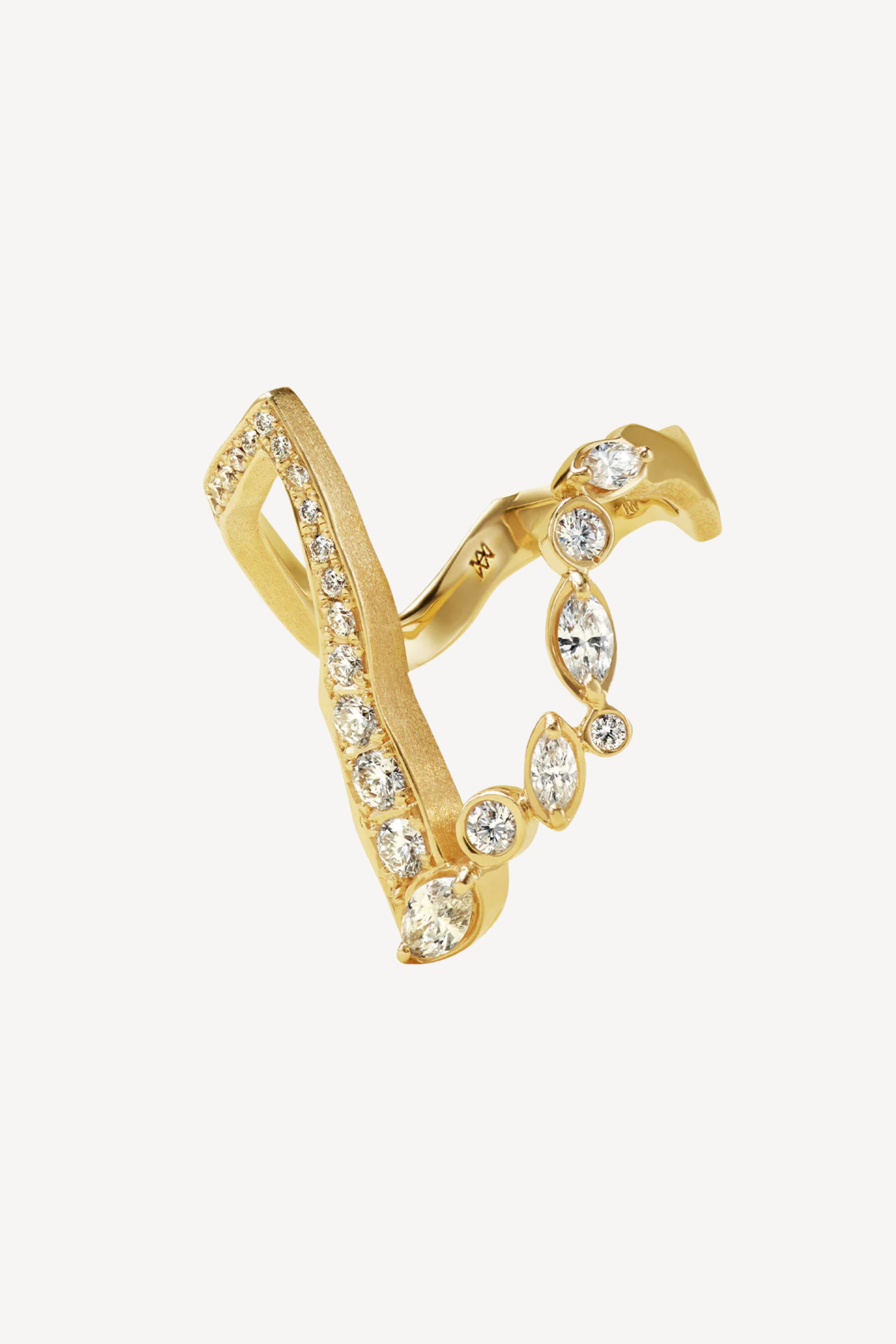Kintsugi Pave Diamond Victoria Ring