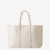 Washed Canvas 6-Pocket Tote L in White