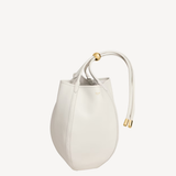 Small Drop Bucket in White Cotton