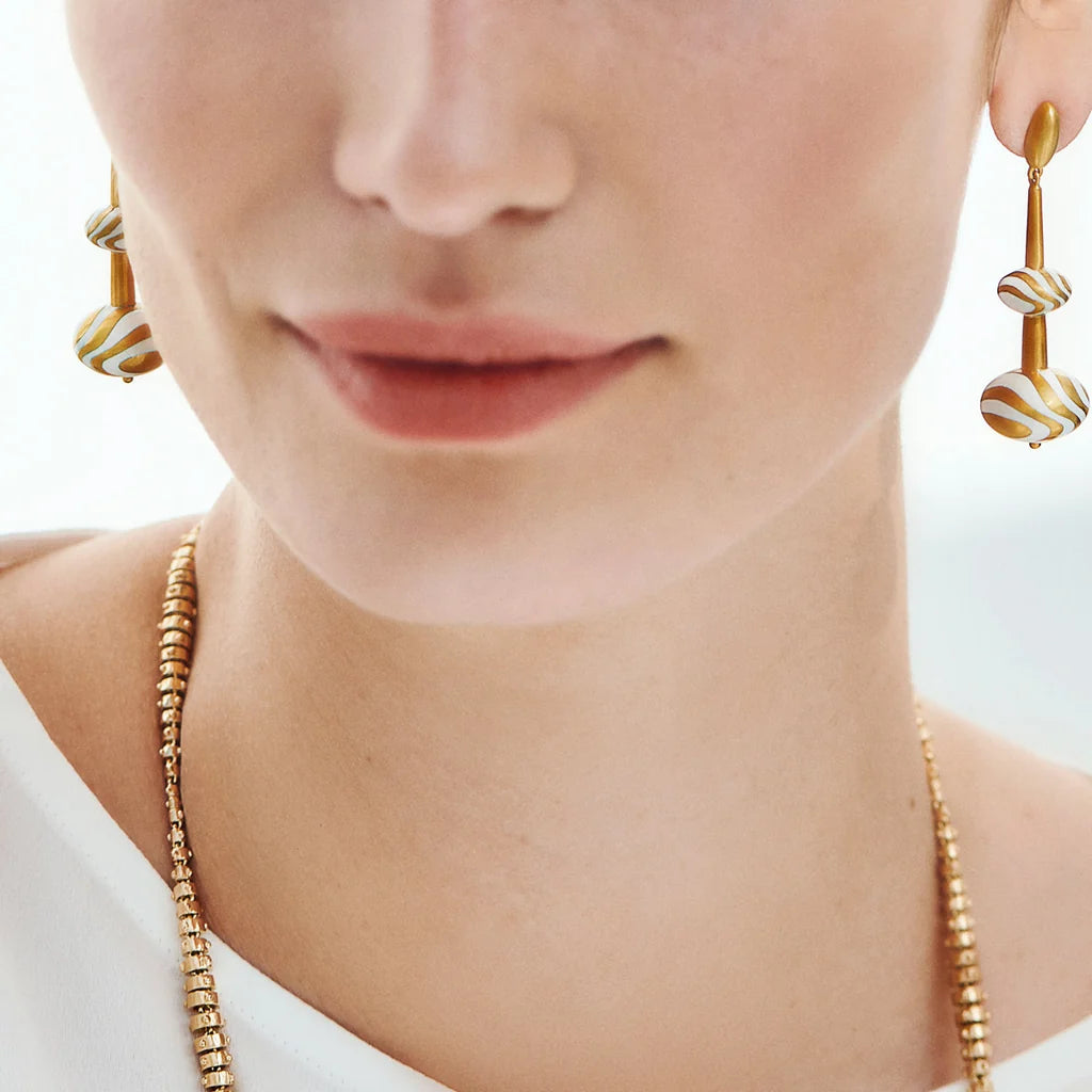 Double Bead Ear Pendants