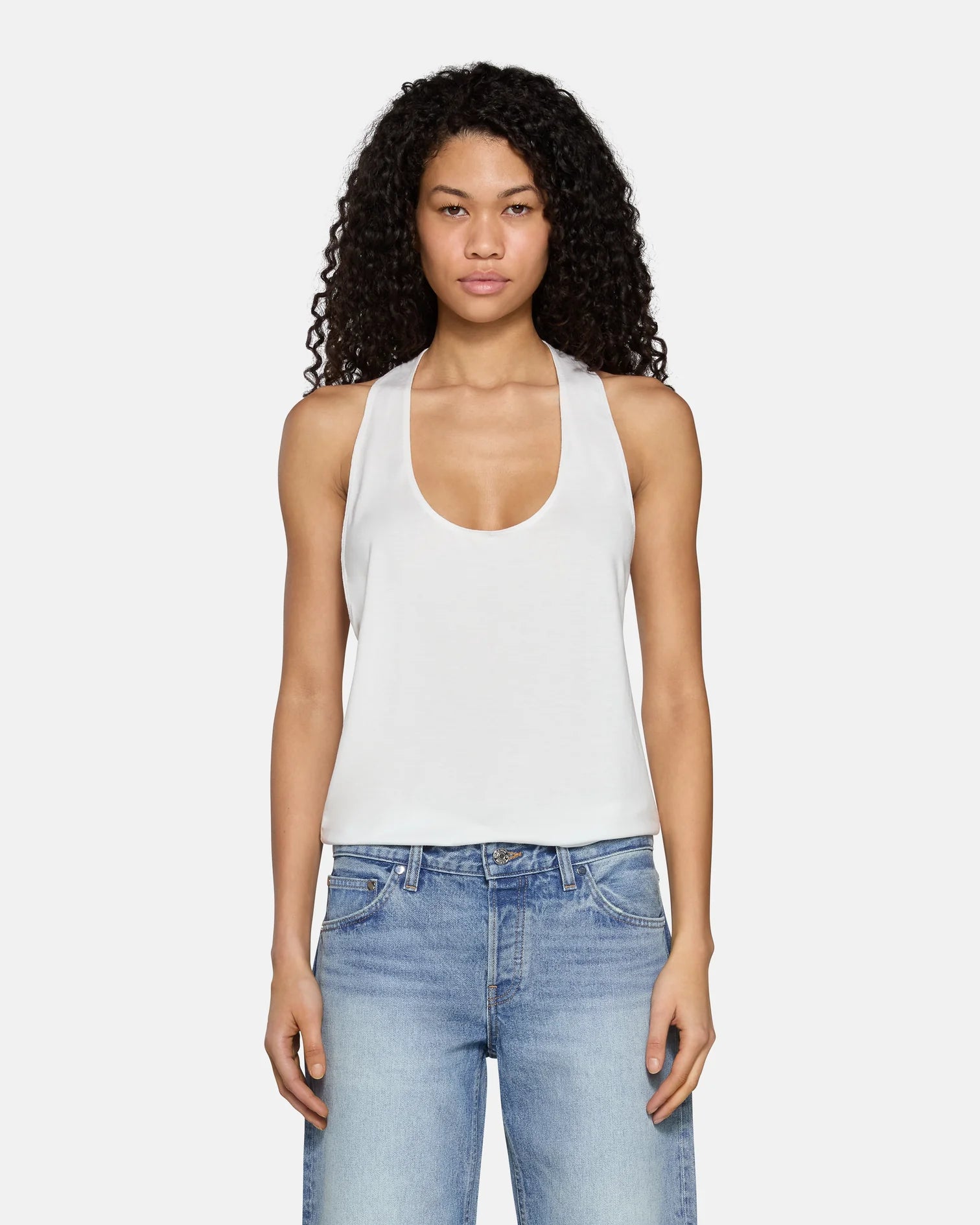 Valley Racer Tank in White