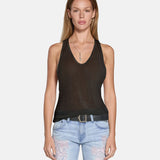 Valley Sheer Racer Tank in Black
