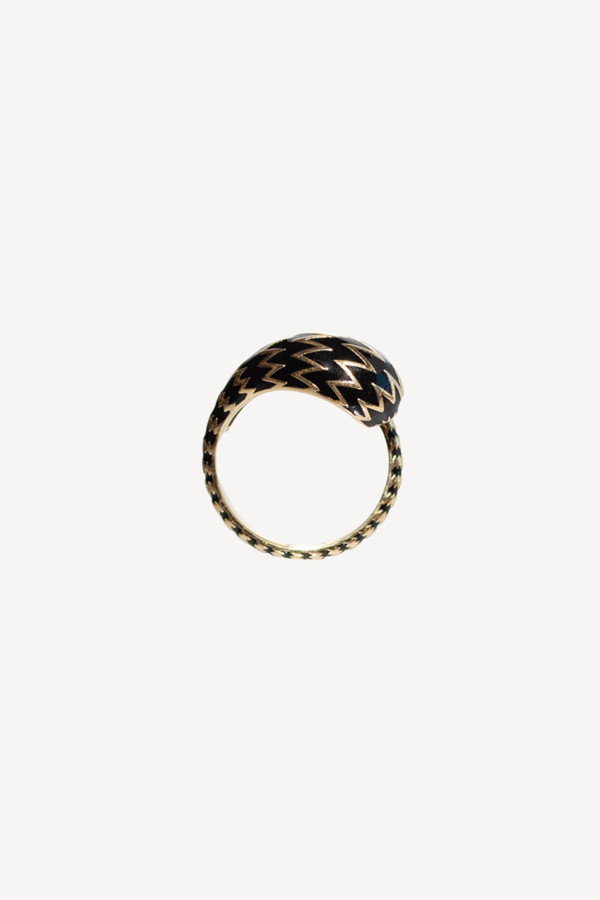 Baoli Flow Single Coil Ring - Black
