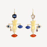 Glove & Face Charm Earrings
