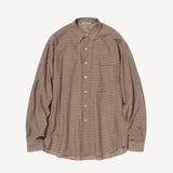 Airy Light Cotton Check Big Shirt