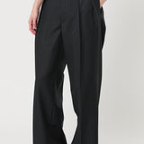 Blue faced Wool Two-Tuck Slacks