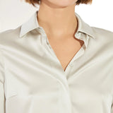 Bonnie Silk Shirt in Cloud