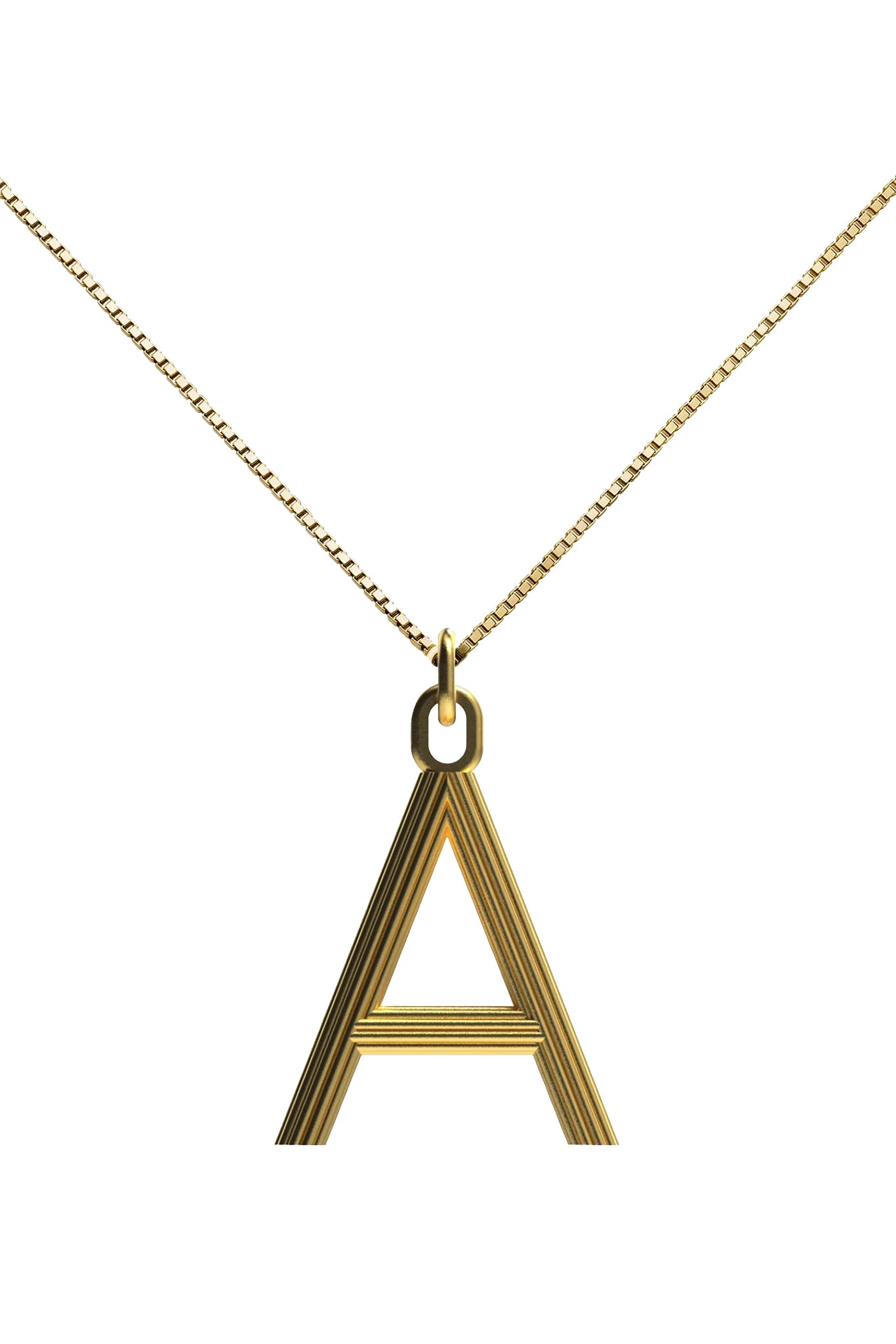 Gold Large Alphabet Necklace
