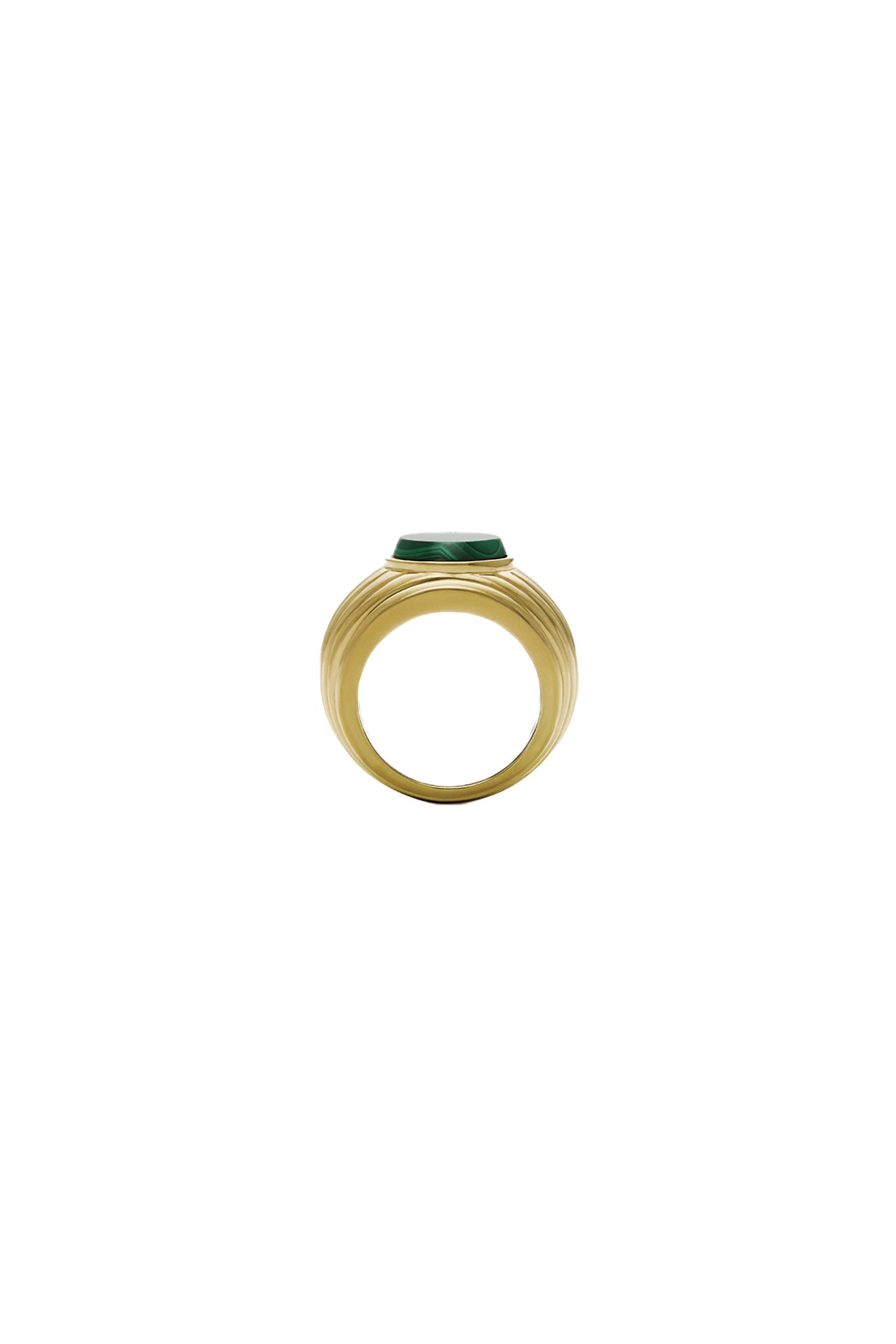 Wave Motion Malachite Ring