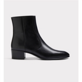 Zipped Boots In Box Calfskin in Black