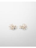 Cluster Earrings in Cream