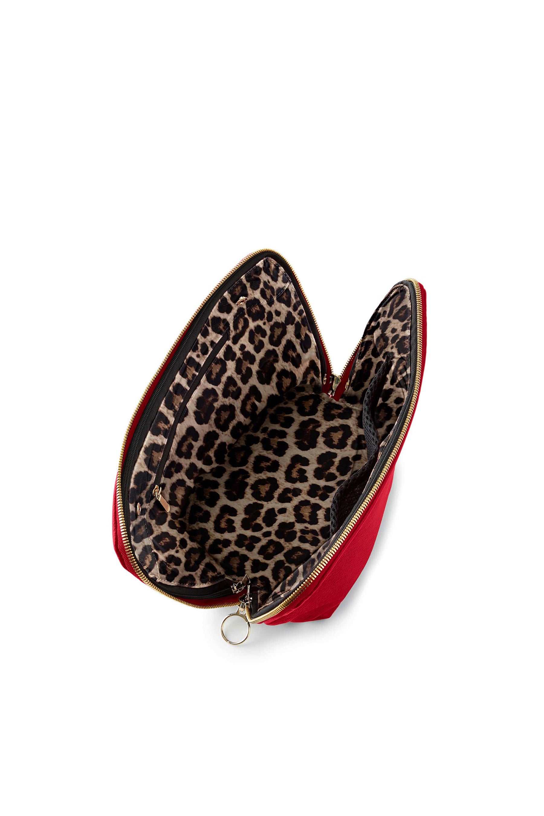 Red & Leopard Signature Makeup Bag