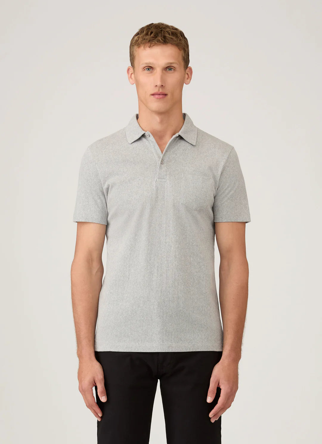 Short Sleeve Riviera Polo in Grey