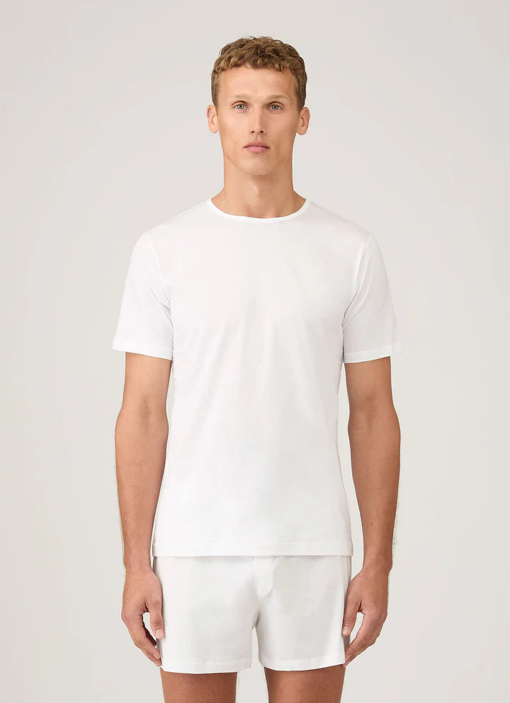 Short Sleeve Crew Neck T-Shirt in White