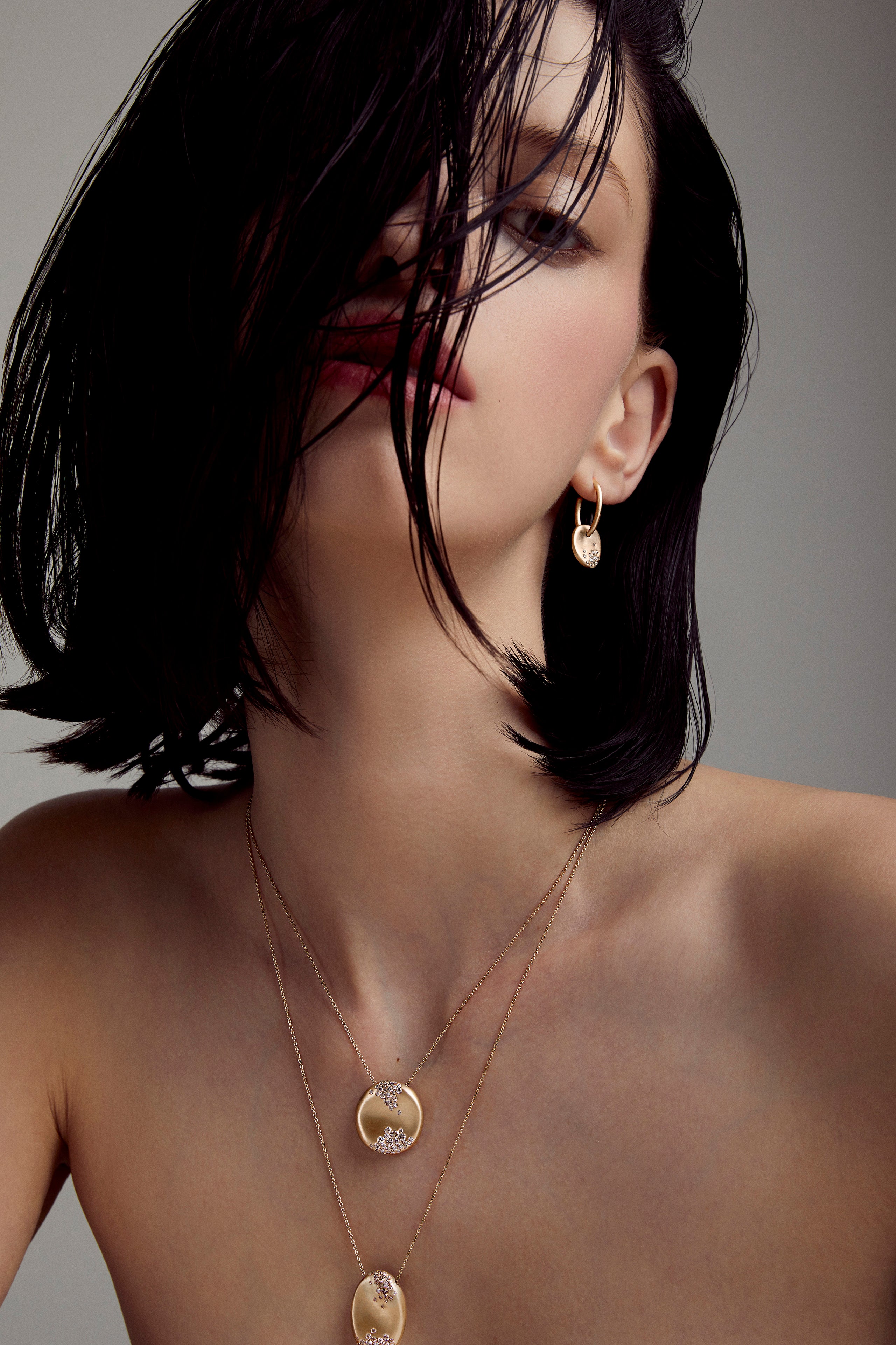 Storm Winter Oval Necklace