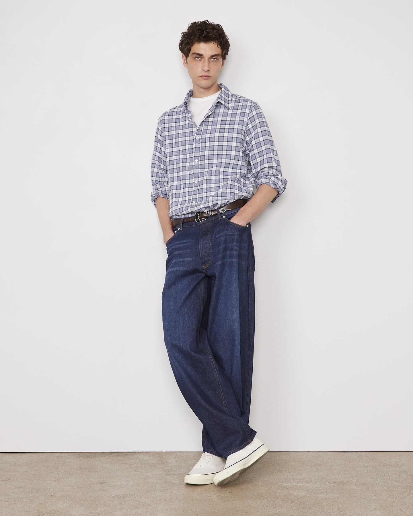 ARSENE WAFFLED COTTON CHECK